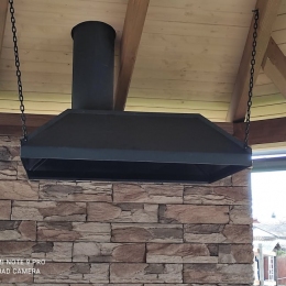 Füstgyűjtő kerti konyhában